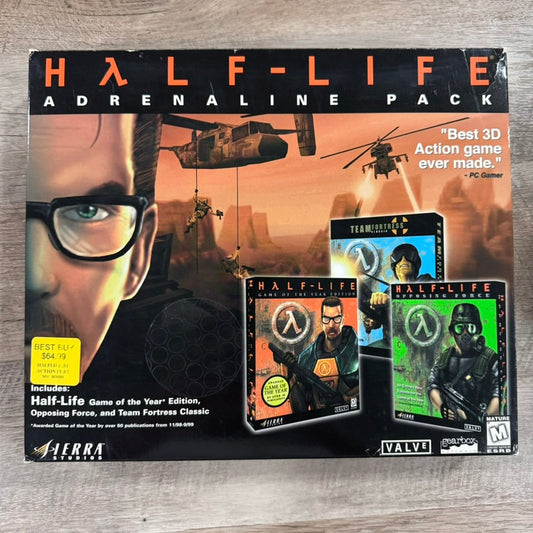 Half-Life: Adrenaline Pack (PC Game, 1999) Big Box Near CIB & Clean!