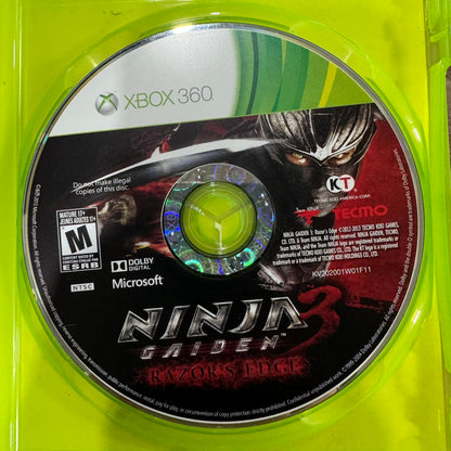 Ninja Gaiden 3: Razors Edge (Microsoft Xbox 360, 2013) NICE CIB W/ Crisp Manual!