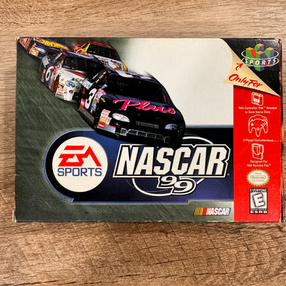 NASCAR 99 (N64 Nintendo 64) CIB Complete In Box W/ Manual, Box & Game! 🔥Clean🔥