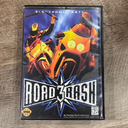 Road Rash 3 (Sega Genesis, 1995) Clean Copy W/ MINTY Manual & Amazing Cart!