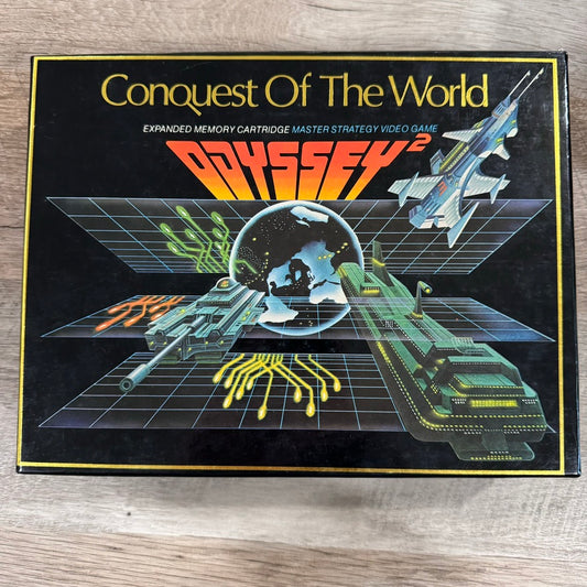 Conquest of The World (Magnavox Odyssey 2, 1981) CIB W/ World Board, Cart+!