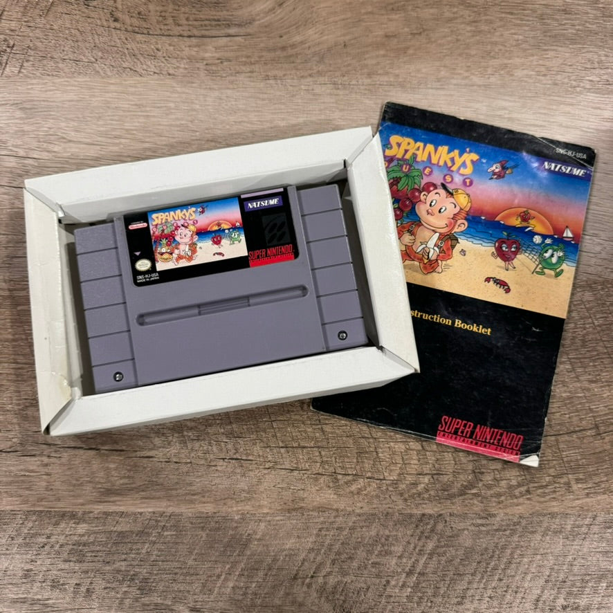 Spanky's Quest (Super Nintendo System, SNES 1992) W/ Game, Box And Manual!