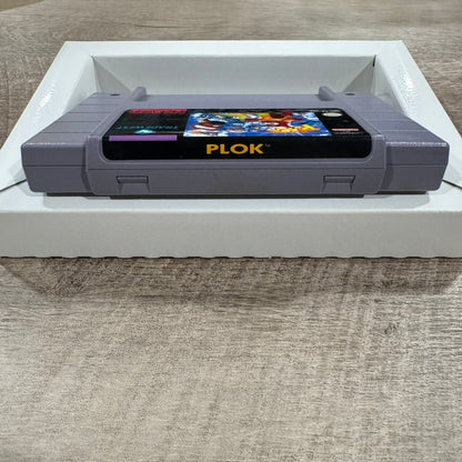 Plok (Super Nintendo, SNES 1993) Complete W/ Nice Box, Crispy Cart & Manual!