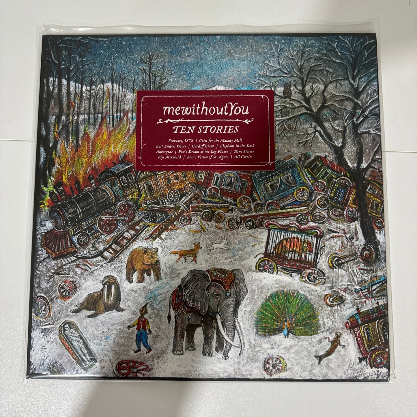 Ten Stories by mewithoutYou (Vinyl, Jun-2012, Pine Street) CLEAR/BLUE CLOUD 2022