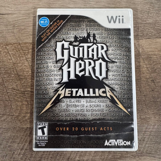 Guitar Hero: Metallica (Nintendo Wii, 2007) CIB W/ Minty Disc & Crispy Manual!