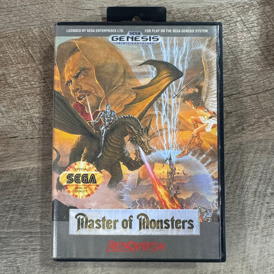 Master of Monsters (Sega Genesis, 1991) W/ NEAR MINT Case, Cart & Art! Beauty!