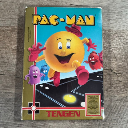 Pac-Man [Tengen] (Nintendo, NES) Complete W/ Nice Box, Minty Cart & LONG Manual!