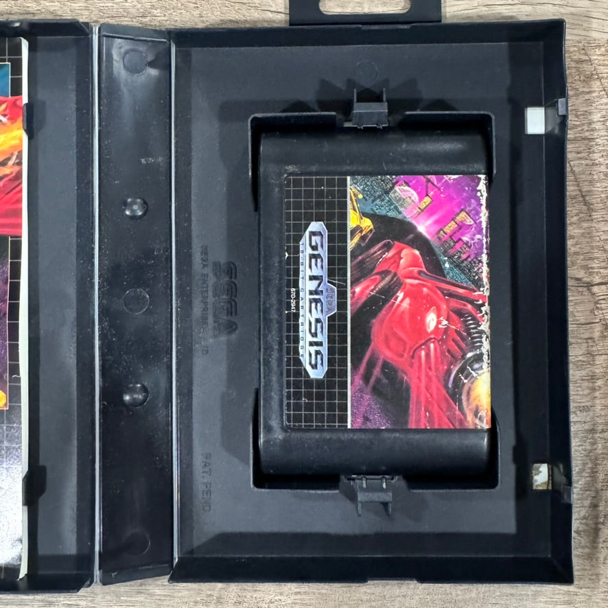 Outrun 2019 (Sega Genesis, 1993) CIB W/ Crispy Manual, HANG TAB, Case & Cart!