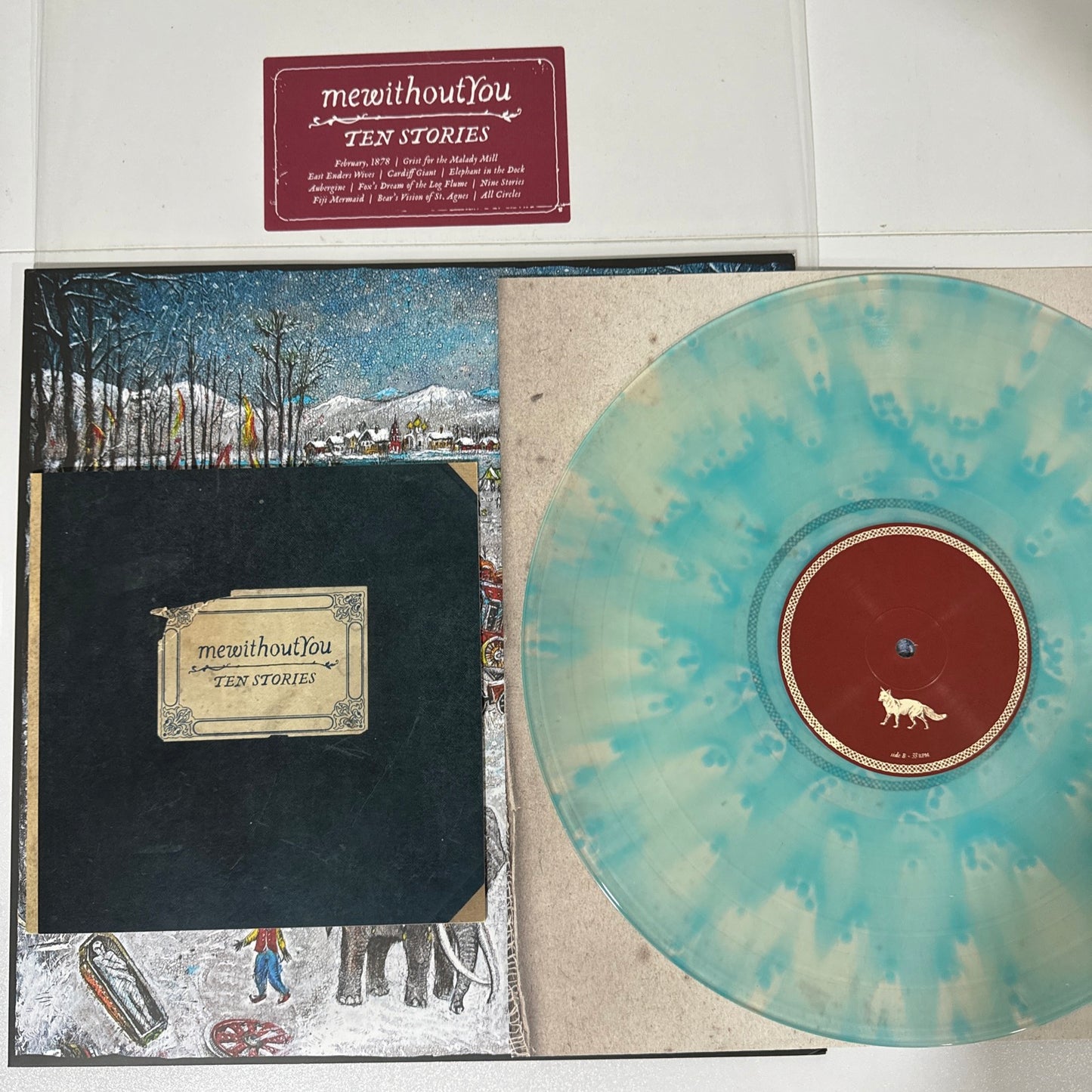 Ten Stories by mewithoutYou (Vinyl, Jun-2012, Pine Street) CLEAR/BLUE CLOUD 2022