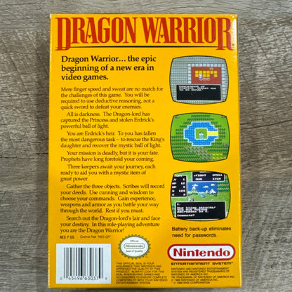 Dragon Warrior (Nintendo NES, 1989) Complete & MINTY! 🔥 W/ Box, Cart & Manuals!