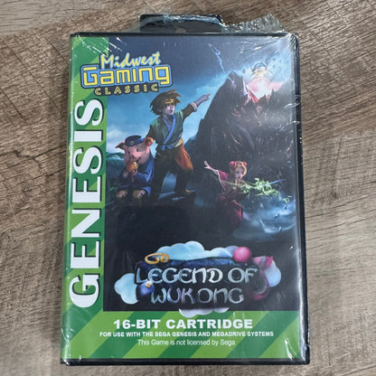 Legend of Wukong [Midwest Gaming Classic, Sega Genesis) Brand New & Sealed!