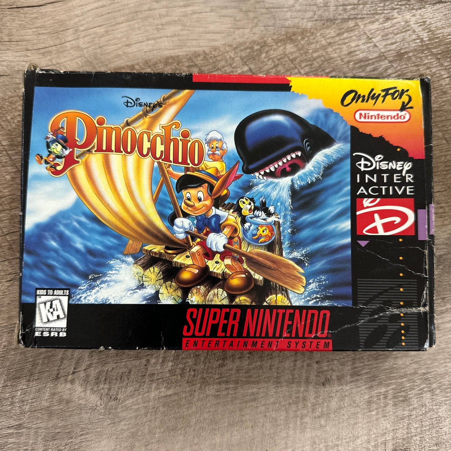 DISNEY'S PINOCCHIO (SNES Super NES Nintendo) Complete CIB