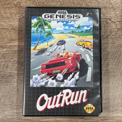 OutRun (Sega Genesis, 1991) CIB W/ Crispy Manual, Cart & Case! Includes Poster!