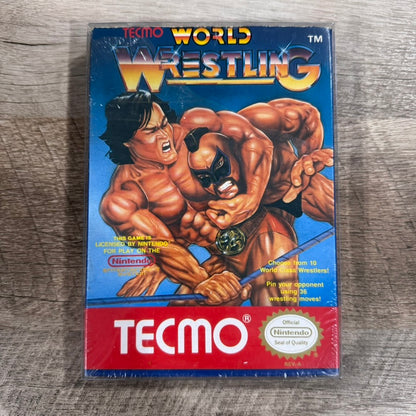 Tecmo World Wrestling (Nintendo NES, 1990) W/ Box Still In Plastic & Minty Cart!