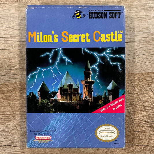 Milon's Secret Castle (Nintendo NES 1987) Authentic Box, Manual & Game🔥Crispy🔥