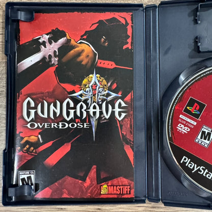 Gungrave: Overdose (Sony PlayStation 2, PS2 2004) CIB W/ Case, Disc, Manual+🔥