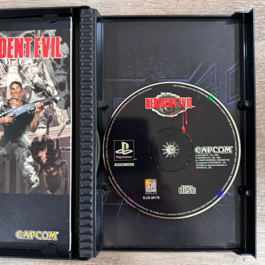 Resident Evil (Sony outlets PlayStation 1, 1996) PS1 Long Box CIB, Tabs In Box Are Broke