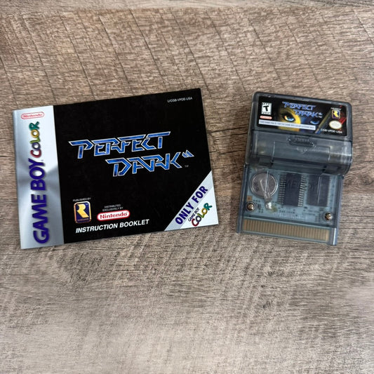 Perfect Dark (Nintendo Game Boy Color, GBC 2000) MINT Cart & Manual!