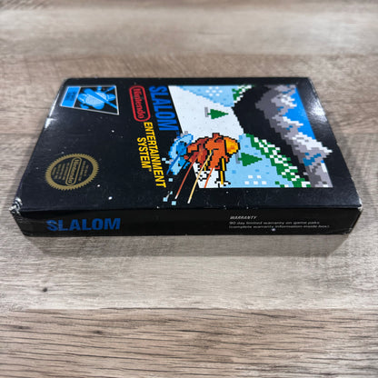 Slalom (Nintendo NES, 1986)🔥5-Screw Variant! Black Box CIB Game W/ Manual CLEAN