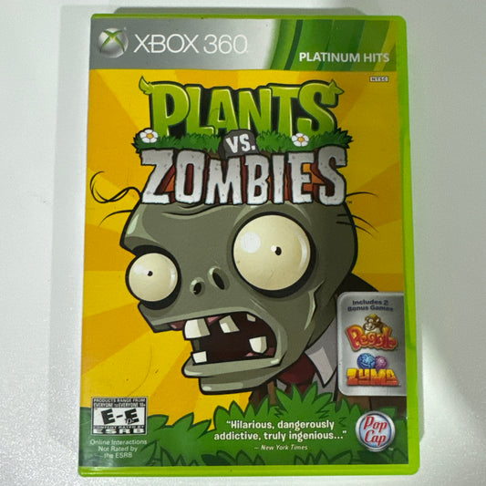 Plants vs. Zombies (Microsoft Xbox 360, 2010) CIB COMPLETE MINT CONDITION