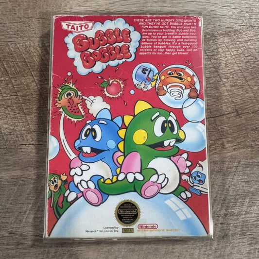 Bubble Bobble (Nintendo Entertainment System NES, 1988) CIB W/ MINT Cart!