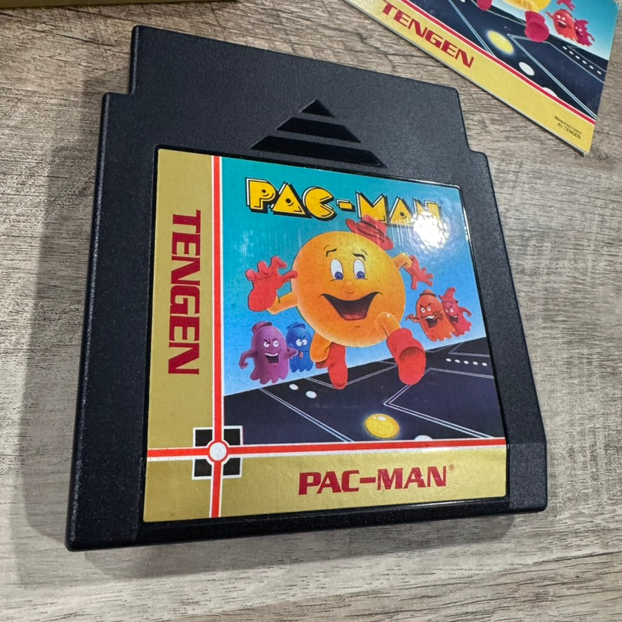 Pac-Man [Tengen] (Nintendo, NES) Complete W/ Nice Box, Minty Cart & LONG Manual!