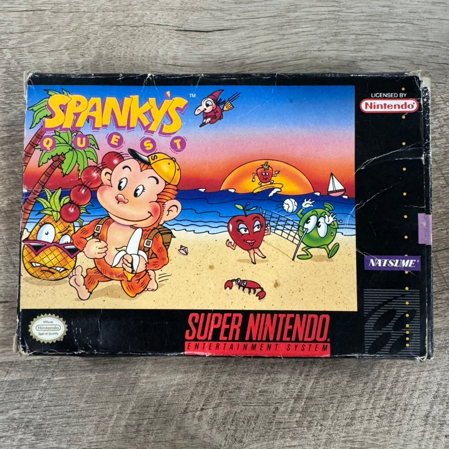 Spanky's Quest (Super Nintendo System, SNES 1992) W/ Game, Box And Manual!