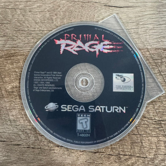 Primal Rage (Sega Saturn, 1995) CLEAN Disc Only! Tested & Working!