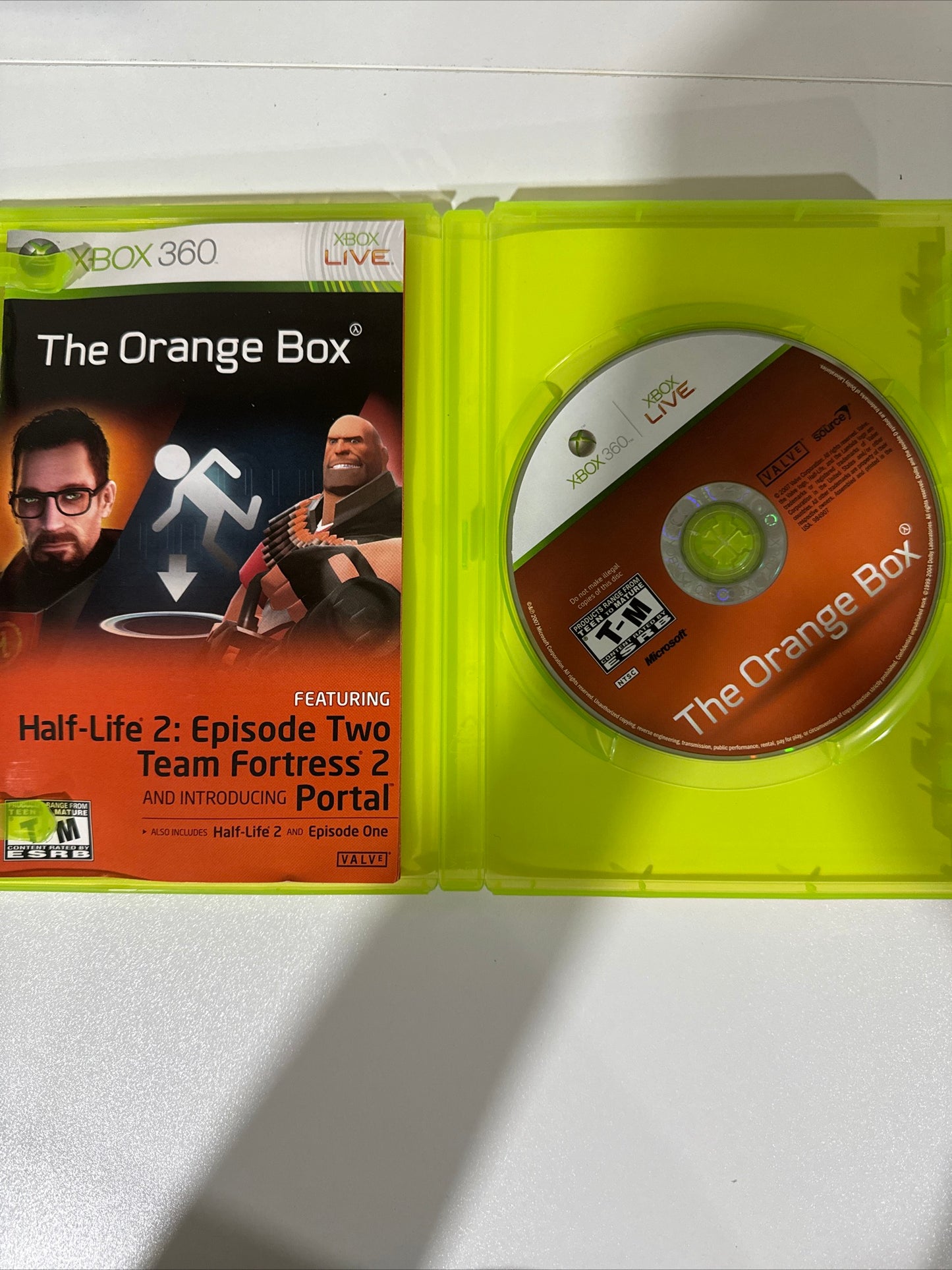 The Orange Box Half Life 2 (Xbox 360, 2007) CIB COMPLETE IN BOX MINT DISC