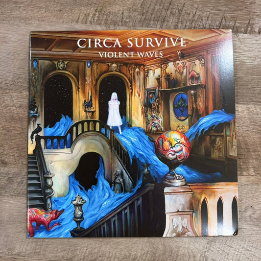 Circa Survive - Violent Waves Black Inside Blue w/ Blue Splatter 2xLP Vinyl READ