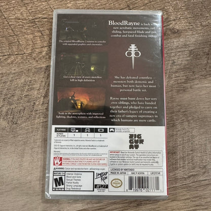 Bloodrayne 2 Revamped (Nintendo Switch, 2022) Limited Run Games (LRG) Brand New!