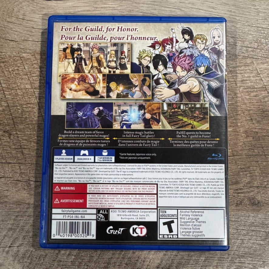 Fairy Tail (Sony Playstation 4, PS4 2020) CIB W/ Minty Disc & Alt. Art!