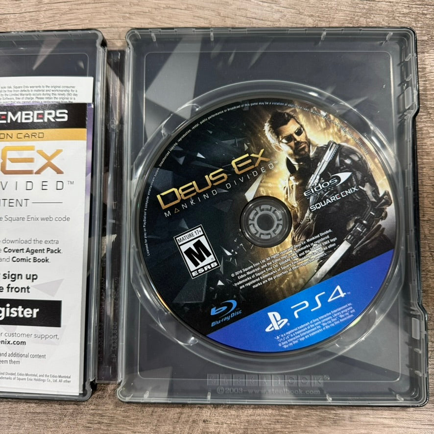 Deus Ex Mankind Divided Collector's Edition (Sony Playstation 4, PS4) CIB & VG+