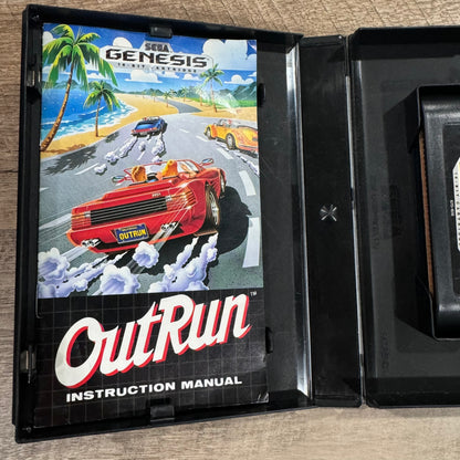 OutRun (Sega Genesis, 1991) CIB W/ Crispy Manual, Cart & Case! Includes Poster!