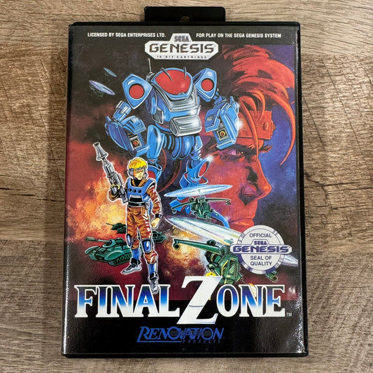 Final Zone (Sega Genesis, 1990) CIB & Clean! W/ Crispy Manual, Cart, Art & Case!