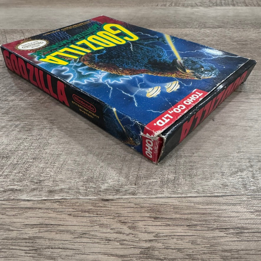 Godzilla: Monster of Monsters (Nintendo, NES 1989)🔥W/ CLEAN Box & Cart!🔥