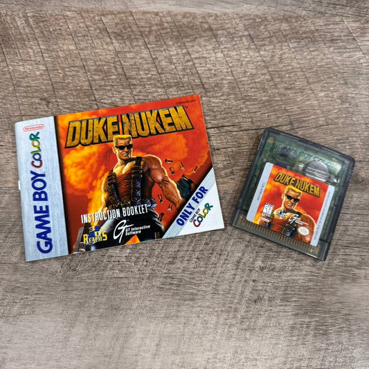 Duke Nukem (Nintendo Game Boy Color, GBC 1999) W/ Manual & NEAR MINT!