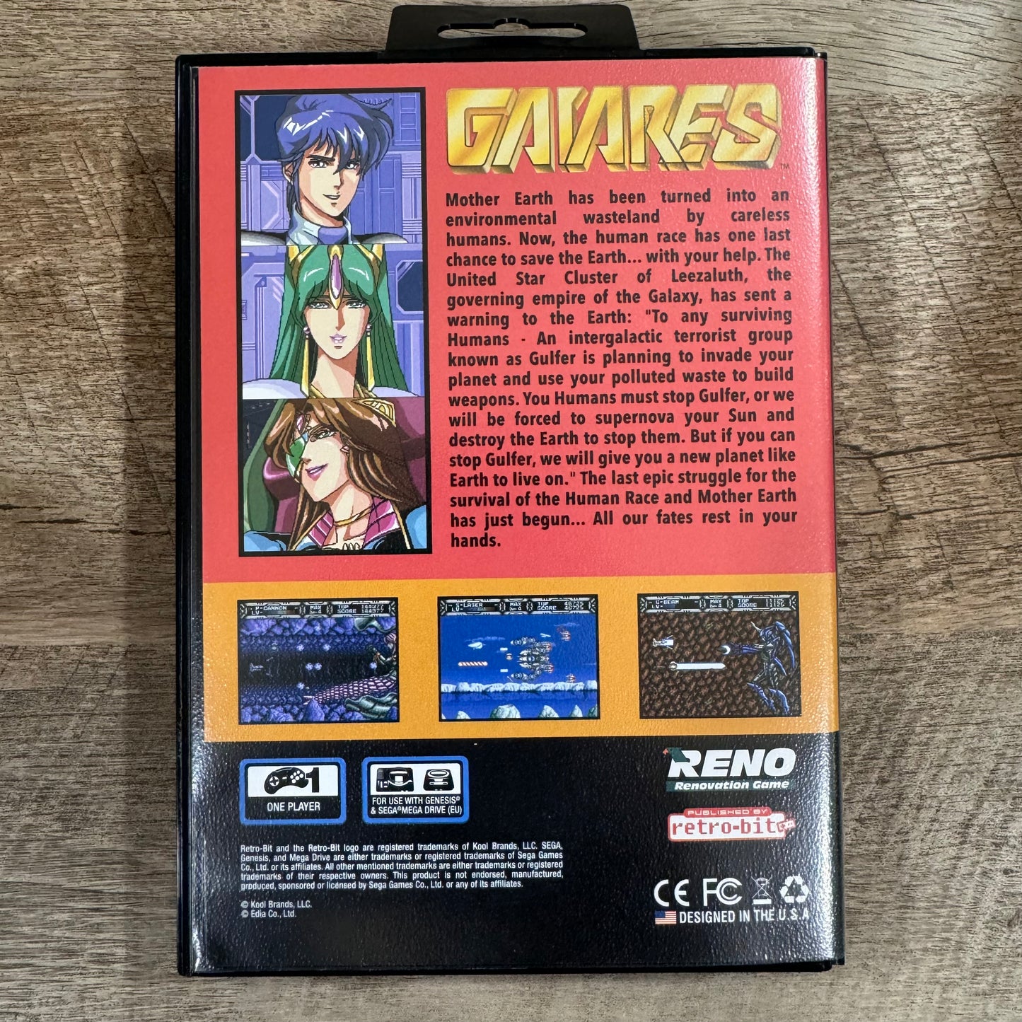 Gaiares Sega Genesis LE (4783/6,000) CIB Mint Condition! W/ Sleeve! Retro-Bit