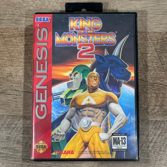 King of the Monsters 2 (Sega Genesis, 1994) With Clean Art, Case & Cart!