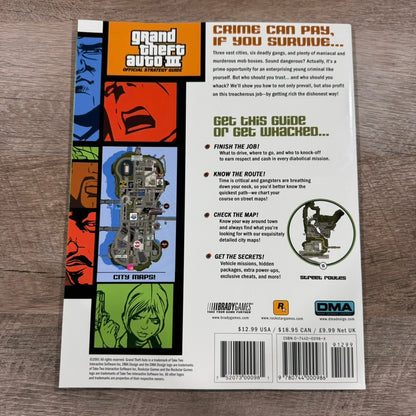 Grand Theft Auto: III PS2 Official Strategy Guide Brady Games Insanely Clean!🧽