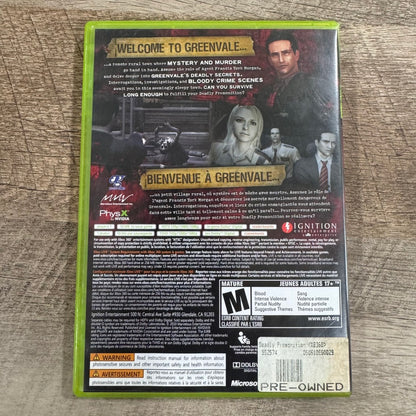 Deadly Premonition (Microsoft Xbox 360, 2010) CIB Complete & Beautifully Clean!