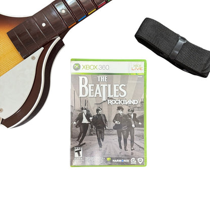 Rock Band The Beatles Game & Hofner Bass Guitar Controller(Xbox 360, 2009) CIB