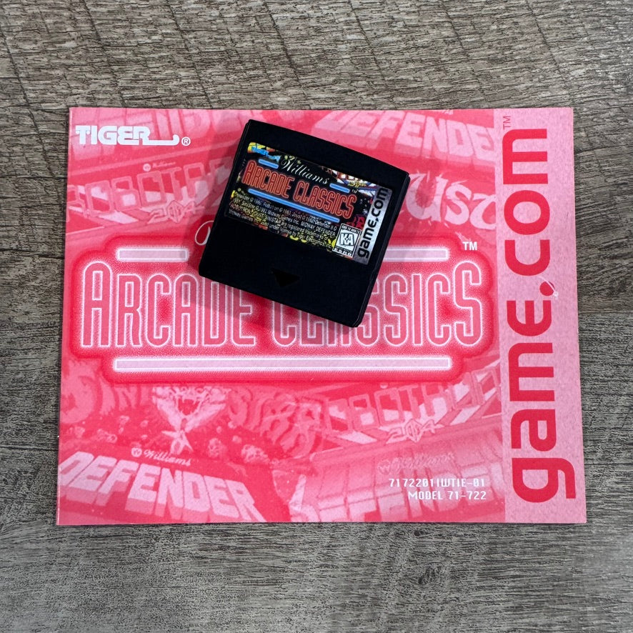 Williams Arcade Classics (Tiger Game.com, 1999) MINTY Cart & Manual!