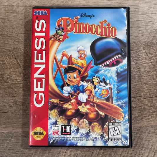 Disney's Pinocchio (Sega Genesis, 1995) Complete In Box W/ MINTY Manual & Cart!