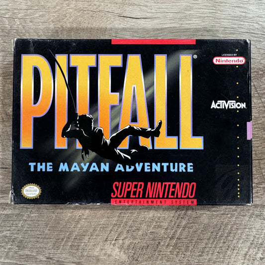 Pitfall The Mayan Adventure (Super Nintendo, SNES 1994) Box & Game Cart Only!