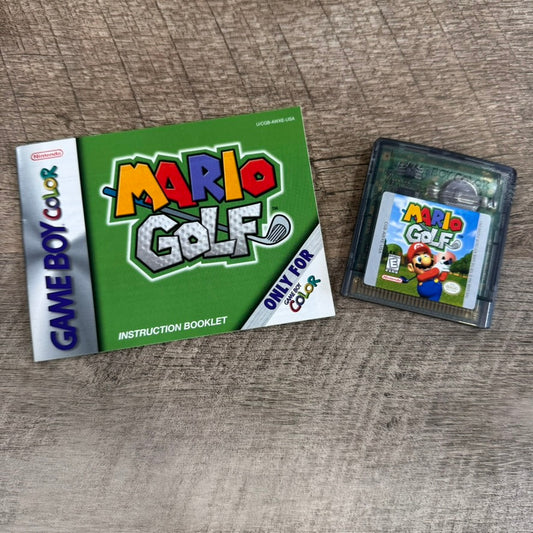 Mario Golf (Nintendo Game Boy Color, GBC 1999) MINTY Cart & Manual!