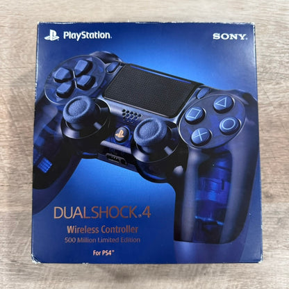 500 Million Limited Edition Sony DualShock 4 Controller CLEAR Dark Blue NEW!