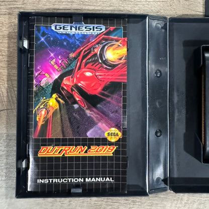 Outrun 2019 (Sega Genesis, 1993) CIB W/ Crispy Manual, HANG TAB, Case & Cart!