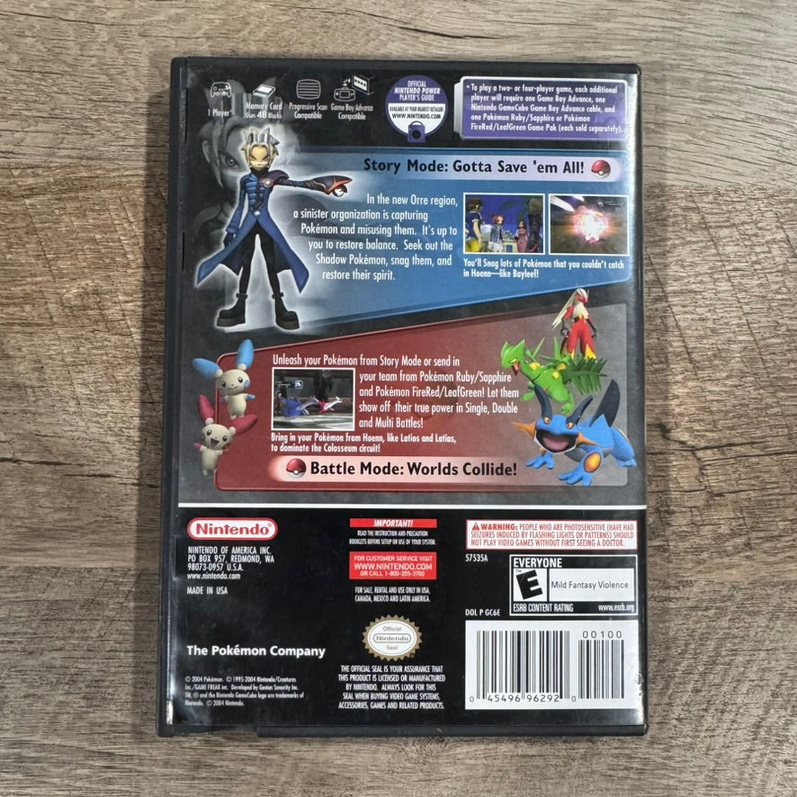 Pokemon Colosseum (Nintendo GameCube, 2004) W/ CLEAN DISC & Nice Art/Case!