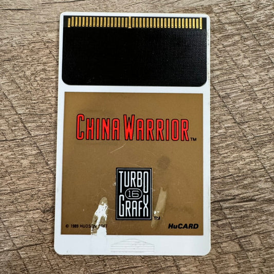 China Warrior (TurboGrafx-16, 1989) Nice Looking HuCARD Only! Some Art Damage🔥